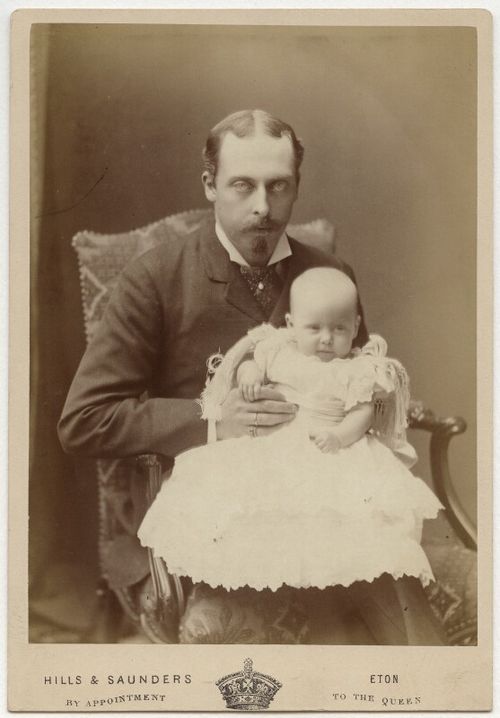 Prince Leopold, Duke of Albany, with daughter Alice