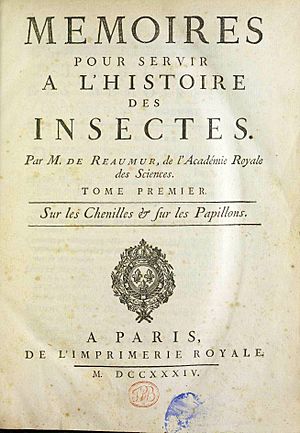 Réaumur, René-Antoine Ferchault de – Mémoires pour servir a l'histoire des insectes, 1734 – BEIC 8796756