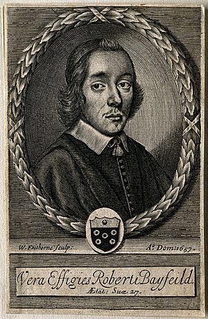 Robert Bayfield. Line engraving by W. Faithorne, 1657. Wellcome V0000415
