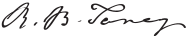 Roger B Taney Signature