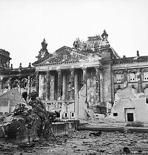 Ruins of the Reichstag in Berlin, 3 June 1945. BU8573.jpg