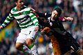 Scott McDonald (Celtic) and Graeme Smith (Motherwell)
