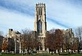 Scottish Rite Cathedral Indianapolis Indiana, viewed from the Indiana War Memorial Plaza