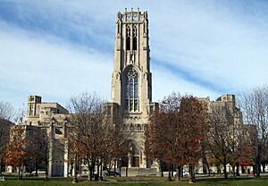 Scottish Rite Cathedral Indianapolis Indiana, viewed from the Indiana War Memorial Plaza