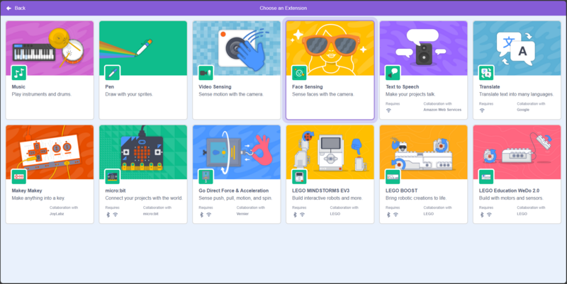 Scratch 3 Extensions Page