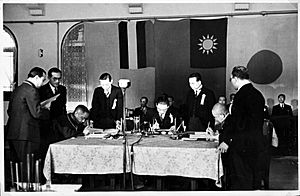 Signing of Japan-Manchukuo-China Joint Declaration