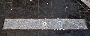 St Peter's church marker, Church Street, Liverpool