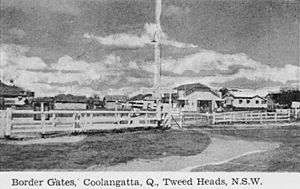 StateLibQld 1 296123 Border Gates between Coolangatta and Tweed Heads, 1943