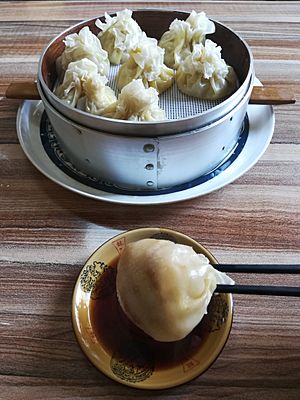 Steamed lamb shaomai served in Huhhot