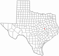 Location of Calvert within Texas