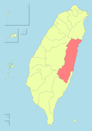 Taiwan ROC political division map Hualien County