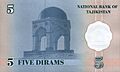 TajikistanPNew-5Dirams-1999 b