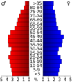 USA Knox County, Illinois age pyramid