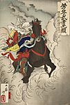 Uesugi Kenshin Nyudo Terutora Riding into Battle LACMA M.2007.152.65