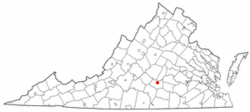 Location of Hampden Sydney, Virginia