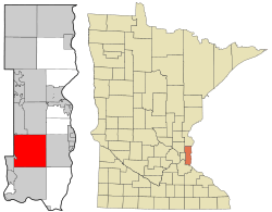 Location of the city of Woodburywithin Washington County, Minnesota