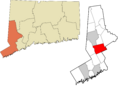 Western Connecticut incorporated and unincorporated areas Redding highlighted