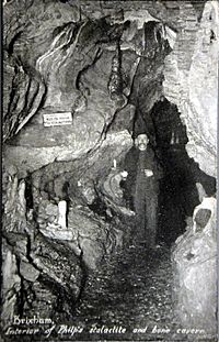 A postcard of the cave from about 1900