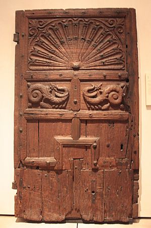 16th c oak door from Rowallan Castle, RSM
