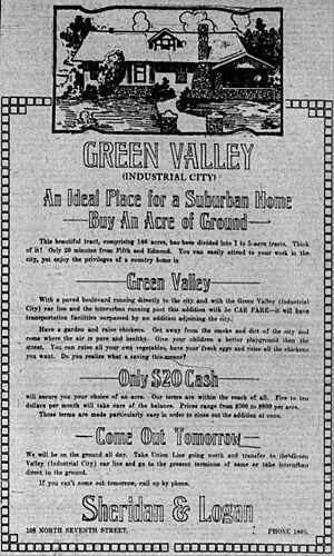 1911 Green Valley advertisement