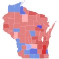 2010 United States Senate election in Wisconsin results map by county