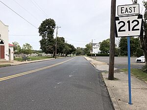 2022-09-30 13 38 37 View east along Pennsylvania State Route 212 (Church Street) just east of Main Street in Richlandtown, Bucks County, Pennsylvania