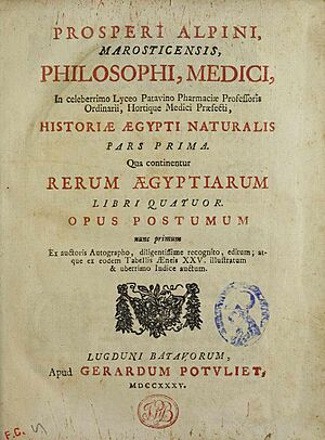 Alpino, Prospero – Historia Aegypti naturalis, 1735 – BEIC 8787780