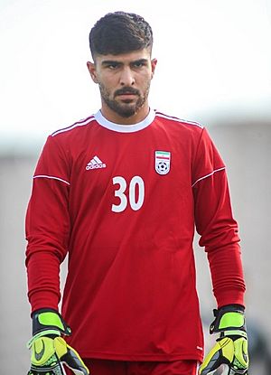 Amir Abedzadeh in Iran national football team.jpg