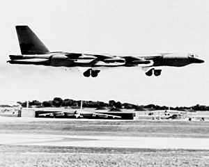 B-52G landing at Andersen AFB during Linebacker II 1972