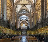 Barcelona Cathedral Interior - carved choir stalls