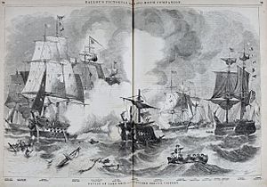 Battle of Lake Erie -- Commodore Perry's victory - Ballou's Pictorial 1856