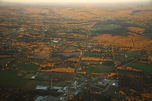Aerial view of the surrounding area.Pence is located at the intersection of Alabama State Routes 36/67 at the bottom center.