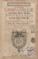 Campanella - Metaphysica, 1638 - 3891922 301891 1 00009