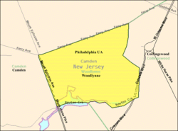 Census Bureau map of Woodlynne, New Jersey