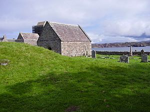 Chapel and mound - the burial place of Kings on Iona - geograph.org.uk - 672329