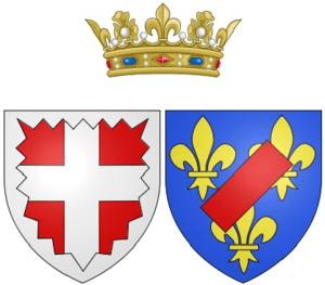 Coat of arms of Élisabeth de Bourbon as Duchess of Nemours