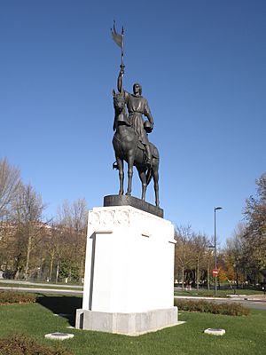 Diego Porcelos statue (sunny)