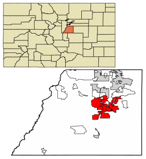 Location of the Town of Castle Rock in Douglas County, Colorado