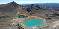 Emerald Lakes from the summit of Red Crater