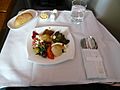 Emirates Business class meal on A380 (5646674365)