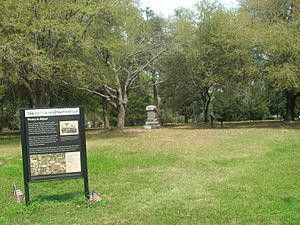 Eutaw Springs Battlefield Park - general view with sign