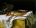 Frédéric Bazille - Nature morte avec du poisson