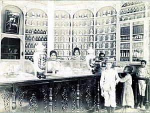 Fraser family's pharmacy in the Puerto Plata, Dominican Republic
