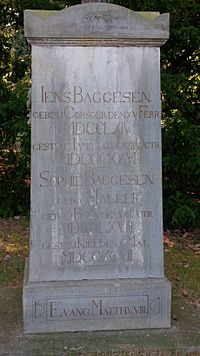 Gravesite Jens Immanuel Baggesen Kiel Germany