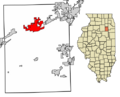 Grundy County Illinois Incorporated and Unincorporated areas Morris Highlighted