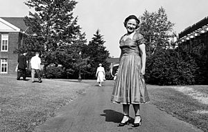 Helen Hayes MacArthur on the grounds of Helen Hayes Hospital in the 1950s
