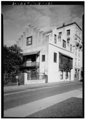 Historic American Buildings Survey Prime A. Beaudoin, Photographer August 1961 VIEW FROM SOUTHEAST - Don Pedro Horruytiner House, 214 Saint George Street, Saint Augustine, St. HABS FLA,55-SAUG,29-1