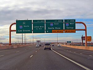 I-25 southbound at Big I