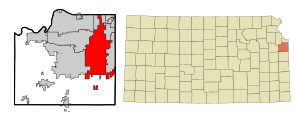 Location within Johnson County and Kansas