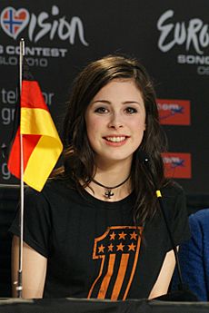 Lena Meyer-Landrut at PC after 2010 Eurovision 2